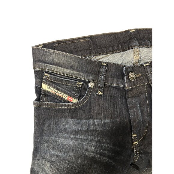 Diesel Industry Getlegg Woman 24X32 Blue Denim Jeans Stretch Slim Tapered - Picture 4 of 8